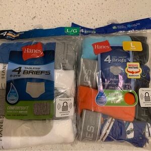 Hanes Boys' Tagless Briefs - Multi-Color Pack large 14-16 (2 packs )
